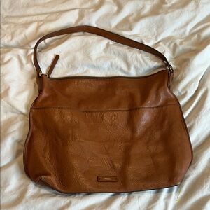 Fossil genuine leather large shoulder bag